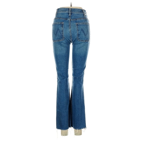 MOTHER Hustler Patch Pocket Ankle Fray Out For The Evening Medium Blue Jean 26 - Picture 10 of 12